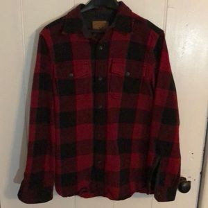 AEO plaid button down shirt jacket